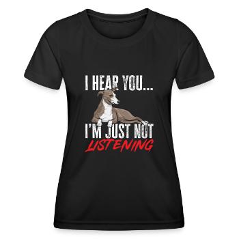 Italian Greyhound Greyhound Dogs - Women's Functional T-Shirt - black - Front - AI Model Female 172 light (172cm)