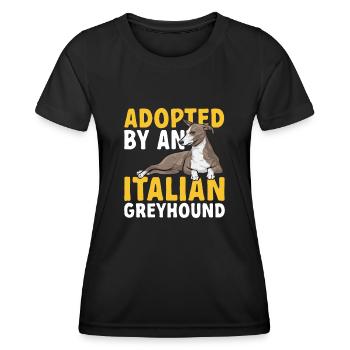 Italian Greyhound Greyhound Dogs - Women's Functional T-Shirt - black - Front - AI Model Female 172 light (172cm)
