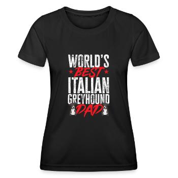 Italian Greyhound Greyhound Dogs - Women's Functional T-Shirt - black - Front - AI Model Female 172 light (172cm)