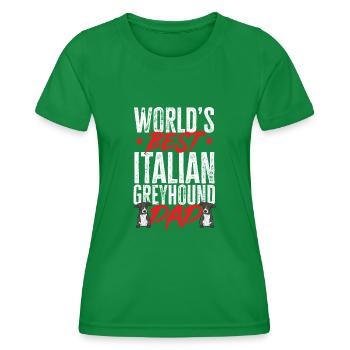 Italienischer Windspiel Windhund Hunde - Frauen Funktions-T-Shirt - Kelly Green - Vorne - AI Model Female 172 dark (172cm)