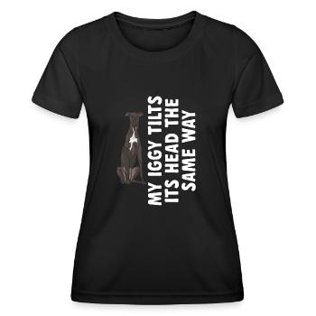 Italian Greyhound Greyhound Dogs - Women's Functional T-Shirt - black - Front - AI Model Female 172 light (172cm)