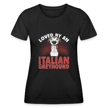 Italian Greyhound Greyhound Dogs - Women's Functional T-Shirt - black - Front - AI Model Female 172 light (172cm)