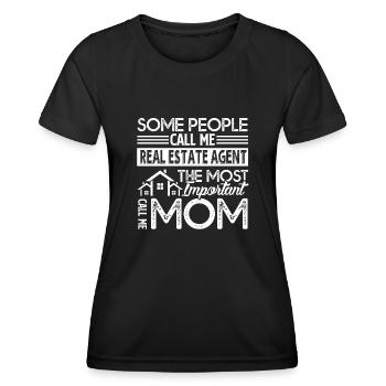 Real Estate Real Estate Agent Mom - Women's Functional T-Shirt - black - Front - AI Model Female 172 light (172cm)