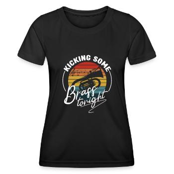 Kicking Some Brass Tonight Baritone Bass Player - Women's Functional T-Shirt - black - Front - AI Model Female 172 light (172cm)