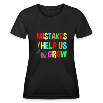 Le premier jour d’école aide à retrouver les erreurs scolaires - T-shirt sport Femme - noir - Devant - AI Model Female 172 light (172cm)