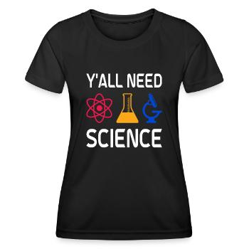 Scientist, physicist, chemist, teacher - Women's Functional T-Shirt - black - Front - AI Model Female 172 light (172cm)