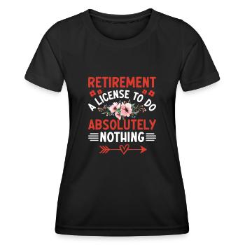 Grand-mère retraitée Pension de retraite Grand-mère Reti - T-shirt sport Femme - noir - Devant - AI Model Female 172 light (172cm)