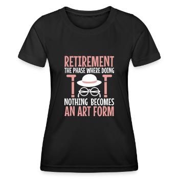 Grand-mère retraitée Pension de retraite Grand-mère Reti - T-shirt sport Femme - noir - Devant - AI Model Female 172 light (172cm)