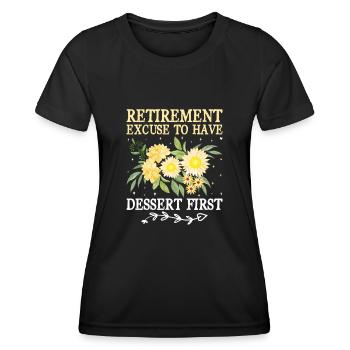 Grand-mère retraitée Pension de retraite Grand-mère Reti - T-shirt sport Femme - noir - Devant - AI Model Female 172 light (172cm)