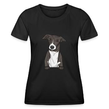 Italienischer Windspiel Windhund Hunde - Frauen Funktions-T-Shirt - Schwarz - Vorne - AI Model Female 172 light (172cm)