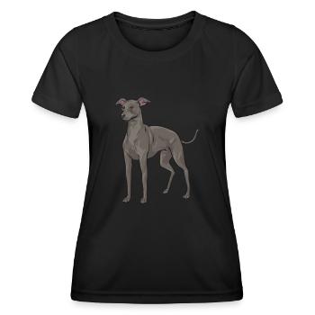 Italian Greyhound Greyhound Dogs - Women's Functional T-Shirt - black - Front - AI Model Female 172 light (172cm)