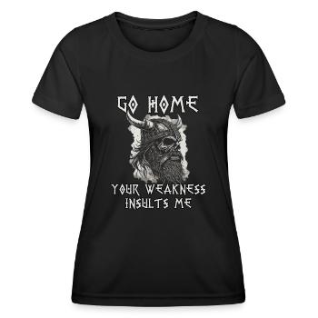 Viking Training Outfit Nordmann Bodybuilding - Women's Functional T-Shirt - black - Front - AI Model Female 172 light (172cm)