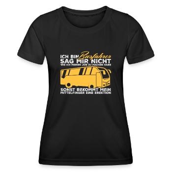 Busfahrer Bus Linienbus - Frauen Funktions-T-Shirt - Schwarz - Vorne - AI Model Female 172 light (172cm)