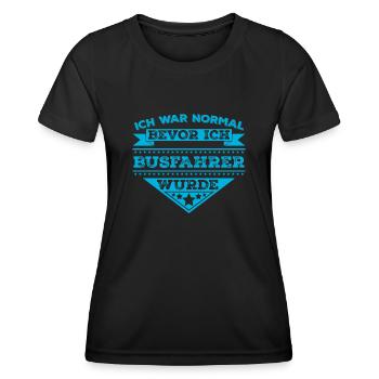 Linienbus Busfahrer Bus - Frauen Funktions-T-Shirt - Schwarz - Vorne - AI Model Female 172 light (172cm)