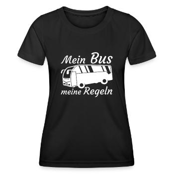Busfahrerin Busfahrer Linienbus - Frauen Funktions-T-Shirt - Schwarz - Vorne - AI Model Female 172 light (172cm)