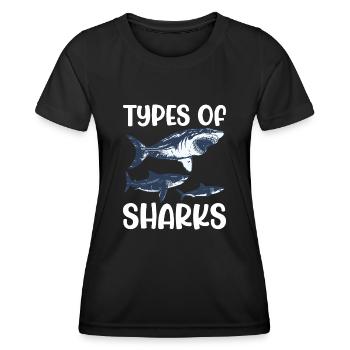 Always be yourself You can be a shark - Women's Functional T-Shirt - black - Front - AI Model Female 172 light (172cm)