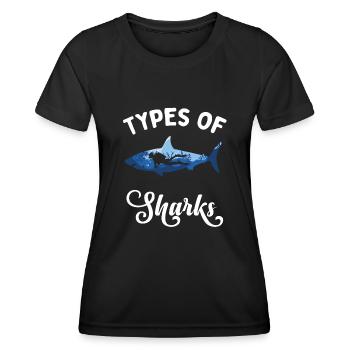 Always be yourself You can be a shark - Women's Functional T-Shirt - black - Front - AI Model Female 172 light (172cm)