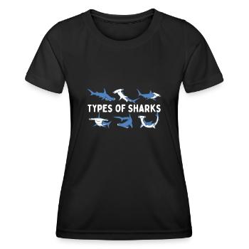 Always be yourself You can be a shark - Women's Functional T-Shirt - black - Front - AI Model Female 172 light (172cm)