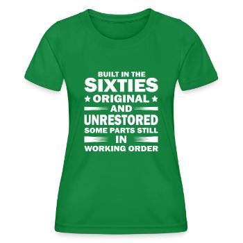 Built sixties original 50th birthday - Women's Functional T-Shirt - kelly green - Front - AI Model Female 172 dark (172cm)