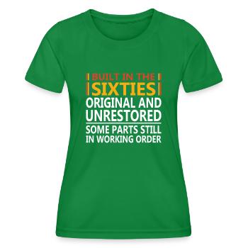 Built sixties original 50th birthday - Women's Functional T-Shirt - kelly green - Front - AI Model Female 172 dark (172cm)
