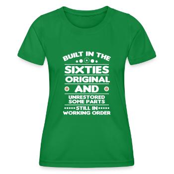 Built sixties original 50th birthday - Women's Functional T-Shirt - kelly green - Front - AI Model Female 172 dark (172cm)