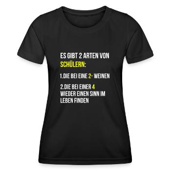 Es gibt verschiedene Arten von Schülern - Frauen Funktions-T-Shirt - Schwarz - Vorne - AI Model Female 172 light (172cm)