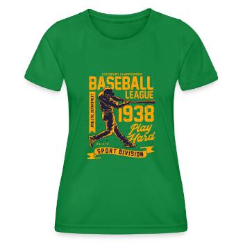 Baseball league graphic - Women's Functional T-Shirt - kelly green - Front - AI Model Female 172 dark (172cm)