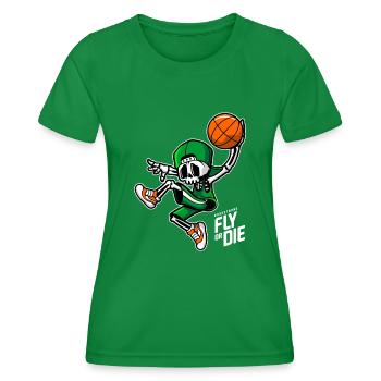 Basket bone - Women's Functional T-Shirt - kelly green - Front - AI Model Female 172 dark (172cm)