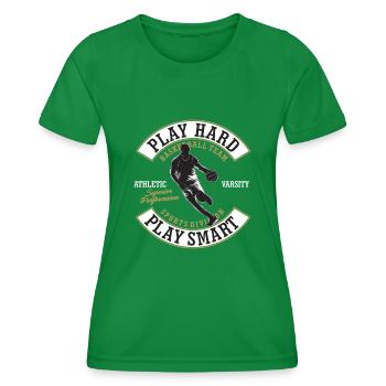 Basketball play hard - Women's Functional T-Shirt - kelly green - Front - AI Model Female 172 dark (172cm)