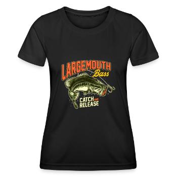 Bass fish - Women's Functional T-Shirt - black - Front - AI Model Female 172 light (172cm)