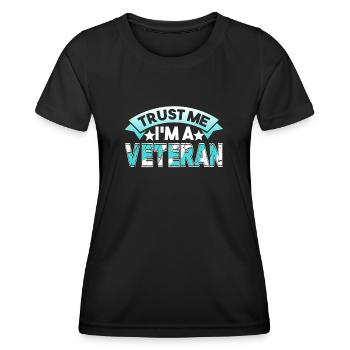 Veteran Trust Me I'm A Veteran - Women's Functional T-Shirt - black - Front - AI Model Female 172 light (172cm)