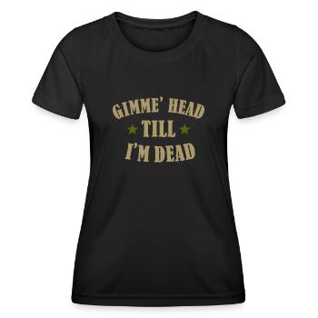 Gimme Head Till I’m Dead 80s Lovers - T-shirt sport Femme - noir - Devant - AI Model Female 172 light (172cm)