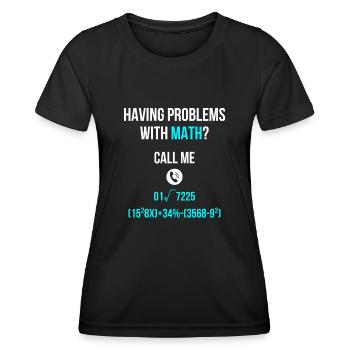 Apprendre l’école de mathématiques - T-shirt sport Femme - noir - Devant - AI Model Female 172 light (172cm)