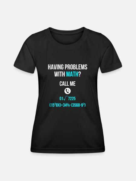 Mathe lernen Schule - Frauen Funktions-T-Shirt - Schwarz