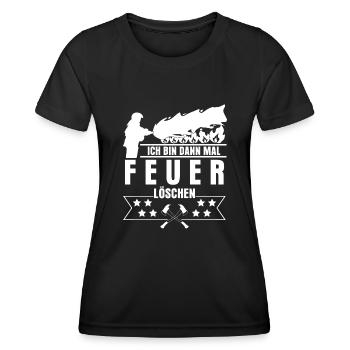 Jugendfeuerwehr Freiwillige Feuerwehr - Frauen Funktions-T-Shirt - Schwarz - Vorne - AI Model Female 172 light (172cm)