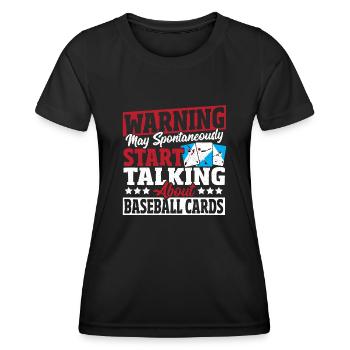 Warnung kann spontan anfangen, über - Frauen Funktions-T-Shirt - Schwarz - Vorne - AI Model Female 172 light (172cm)