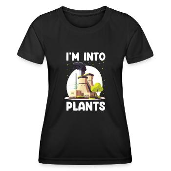 Kernenergie Design für Erneuerbare Kernenergie - Frauen Funktions-T-Shirt - Schwarz - Vorne - AI Model Female 172 light (172cm)