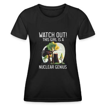 Kernenergie Spruch für Kernenergie - Frauen Funktions-T-Shirt - Schwarz - Vorne - AI Model Female 172 light (172cm)