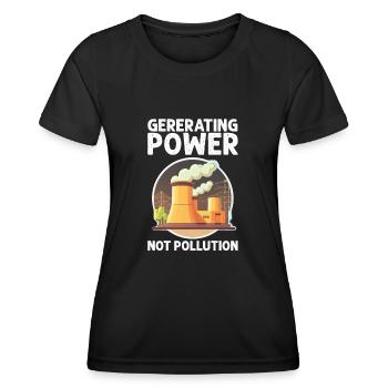 Kernenergie Spruch für Kernenergie - Frauen Funktions-T-Shirt - Schwarz - Vorne - AI Model Female 172 light (172cm)