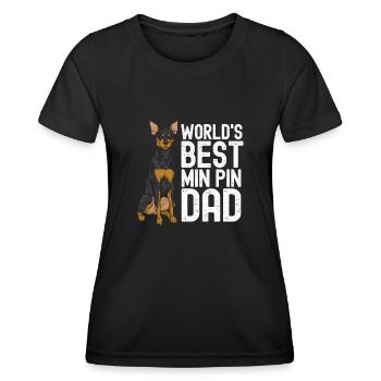 Miniature Pinscher Rehpinscher Min Pin Dog - Women's Functional T-Shirt - black - Front - AI Model Female 172 light (172cm)