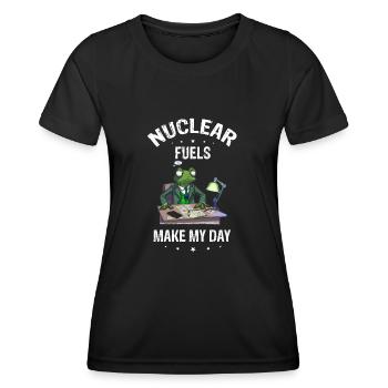 Nuklearingenieur für Kernkraftwerk und Kernenergie - Frauen Funktions-T-Shirt - Schwarz - Vorne - AI Model Female 172 light (172cm)