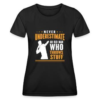 Lancer du poids Athlétisme - T-shirt sport Femme - noir - Devant - AI Model Female 172 light (172cm)