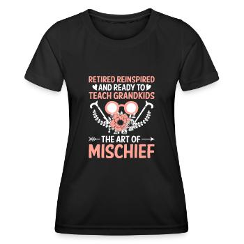 Retired Grandma Pensioner Pension Teacher Teach Re - Women's Functional T-Shirt - black - Front - AI Model Female 172 light (172cm)