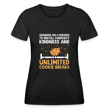 Retired Grandma Pensioner Pension Teacher Teach Re - Women's Functional T-Shirt - black - Front - AI Model Female 172 light (172cm)