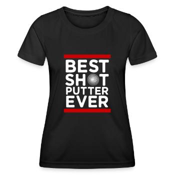 Lancer du poids Athlétisme - T-shirt sport Femme - noir - Devant - AI Model Female 172 light (172cm)