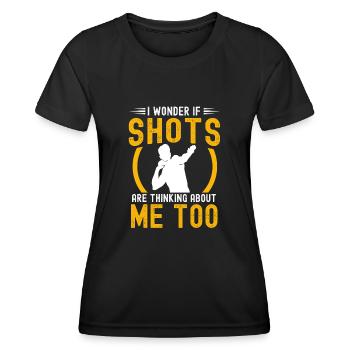 Lancer du poids Athlétisme - T-shirt sport Femme - noir - Devant - AI Model Female 172 light (172cm)