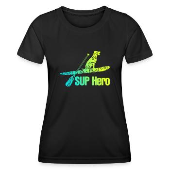 SUP Stand Up Paddling - Frauen Funktions-T-Shirt - Schwarz - Vorne - AI Model Female 172 light (172cm)