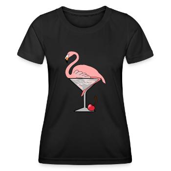 Flamingo Cocktail - Women's Functional T-Shirt - black - Front - AI Model Female 172 light (172cm)