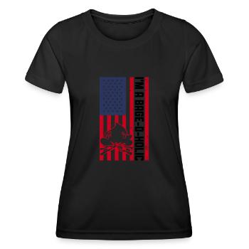 Scout Leader Usa Design Für Einen Patriotischen - Frauen Funktions-T-Shirt - Schwarz - Vorne - AI Model Female 172 light (172cm)