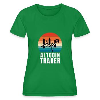 Altcoin Traders - Frauen Funktions-T-Shirt - Kelly Green - Vorne - AI Model Female 172 dark (172cm)